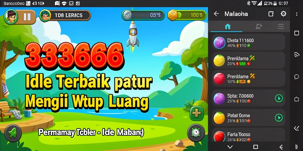 Tampilan gameplay menarik dari 333666 yang penuh dengan karakter unik.