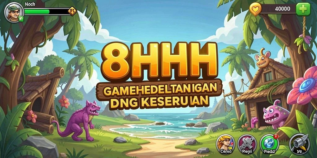 Screenshot gameplay 8HHH menampilkan aksi Idle yang seru.