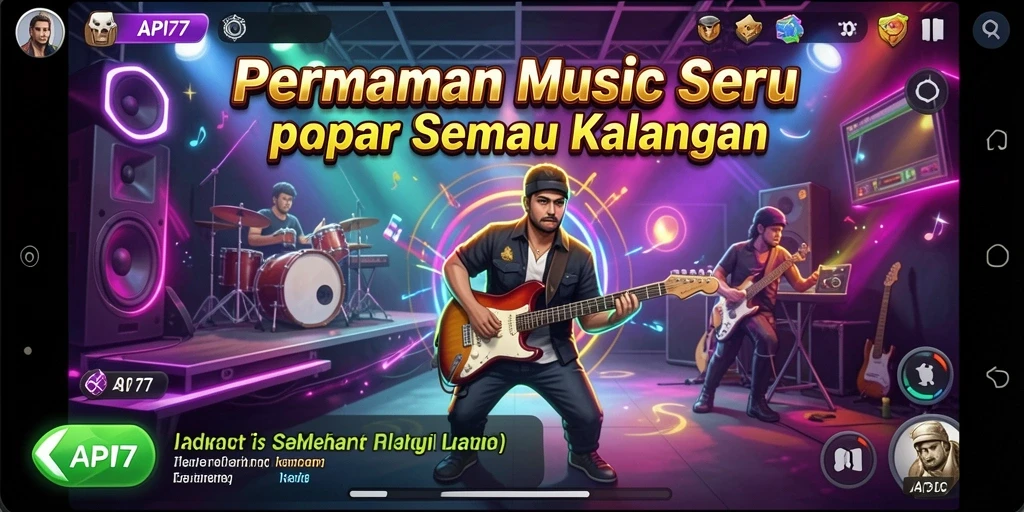 Tampilan gameplay seru dengan musik yang menggugah semangat.