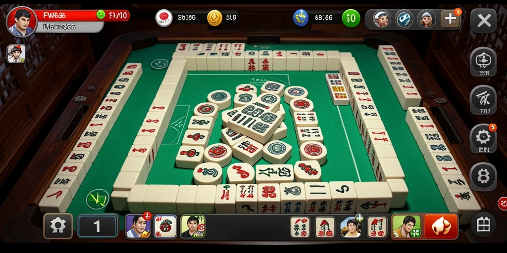 Screenshot gameplay FW66 menampilkan keseruan permainan Mahjong.