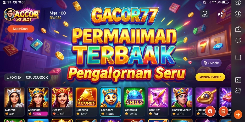 Tangkapan layar GACOR77 menampilkan gameplay Slot yang menarik dan interaktif.