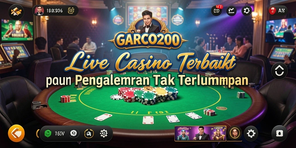 Tampilan menarik dari permainan Live Casino di GARCO200.