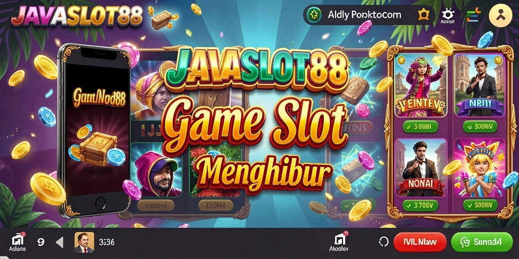 Screenshot permainan JAVASLOT88 menampilkan slot yang penuh warna dan menarik.