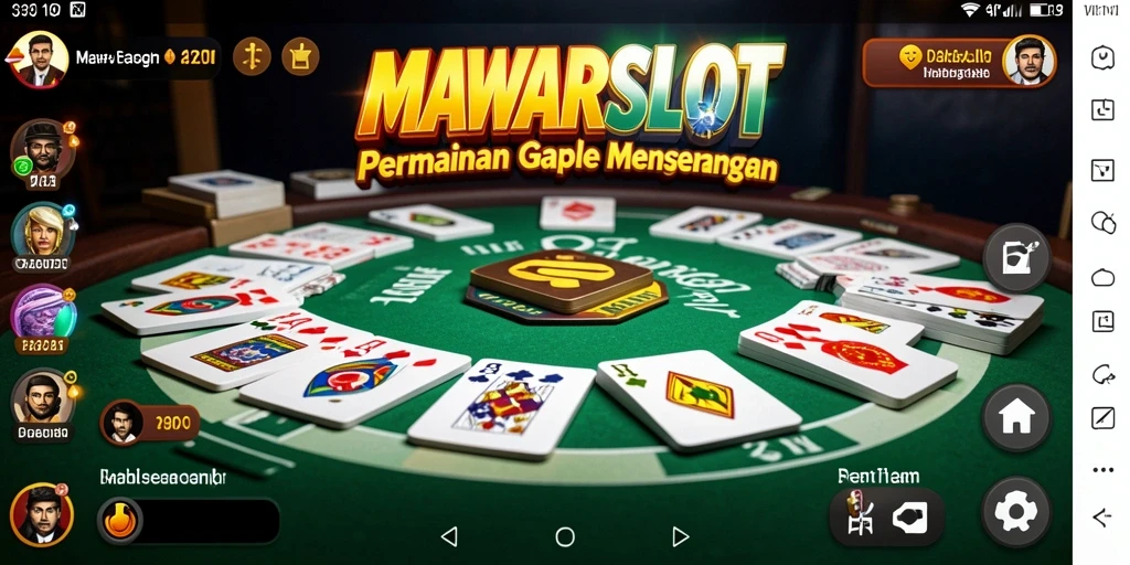 Tampilan gameplay seru dalam permainan Gaple MAWARSLOT