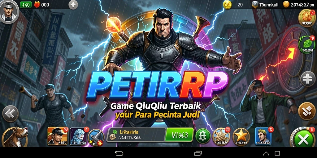 Tampilan seru layar gameplay QiuQiu di PETIRRP.