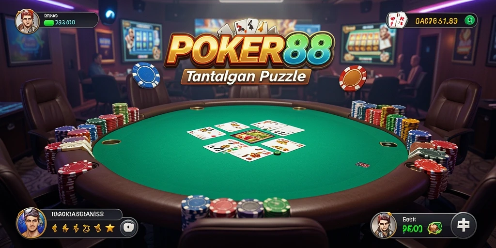 Tampilan gameplay POKER88 yang penuh warna dan menantang.