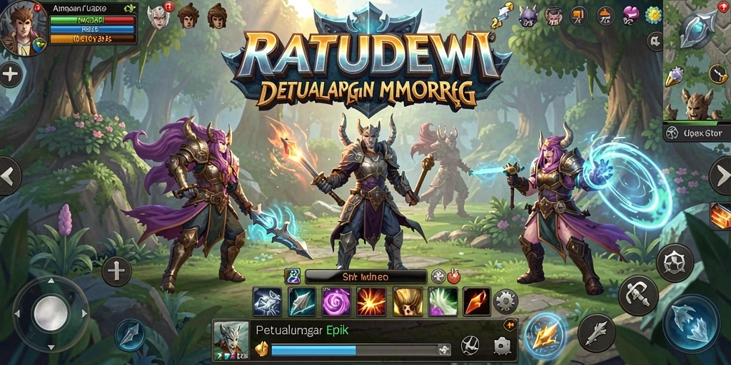 Tampilan gameplay seru dalam dunia petualangan MMORPG.