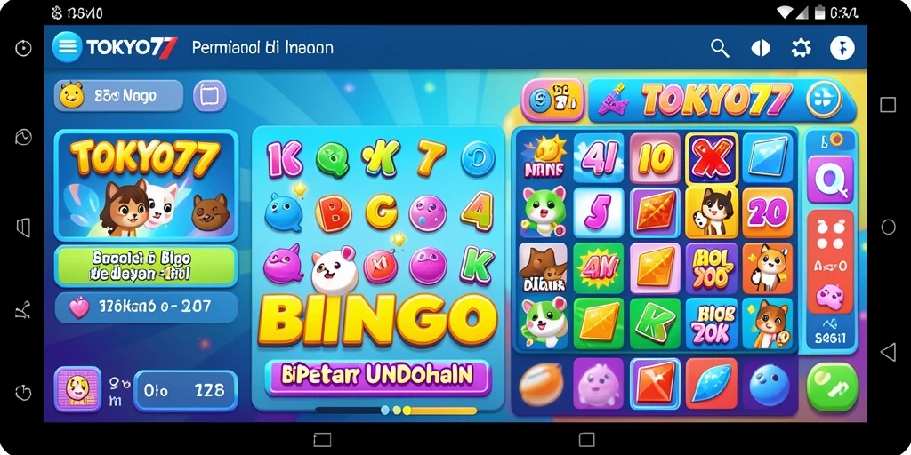 Gameplay TOKYO77 yang menarik dengan suasana Bingo yang menyenangkan.