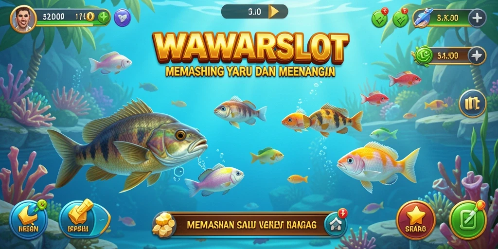 Tampilan gameplay WAWARSLOT yang memukau dengan keseruan memancing.
