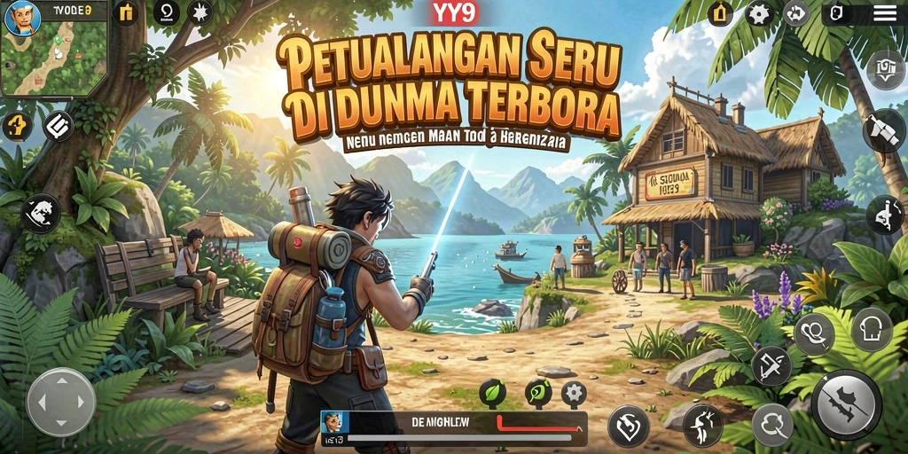 Gameplay Y89 menampilkan petualangan seru di dunia terbuka.